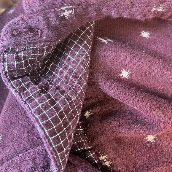 Madewell Burgundy Flannel XXS Top Warm Cozy Casual Hipster Stylish Rodeo Lagenlo - Picture 5 of 13